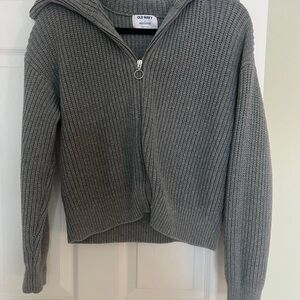 Old Navy Women's Gray Zip-Up Cardigan